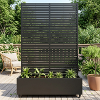 Jardinière en aluminium surélevée à design personnalisé, style campagnard américain, anti-corrosion, gravure laser 3D