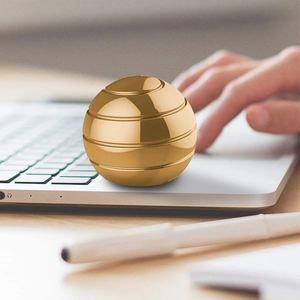 Wholesale Desktop Decompression <b>Rotating</b> Spherical Gyroscope Metal Top Office <b>Desk</b> Fidget Finger Toys Relief Gift - Product Image 3
