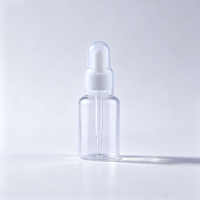 Flacon compte-gouttes en plastique PET ambré de 25 ml et 35 ml pour huile essentielle et sérum, bouteilles en plastique pour emballage cosmétique
