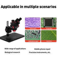 Microscopio Trinocular HD YCS 6558 con Zoom de 6.5-58X para Reparación de Teléfonos Móviles, Placas Base, PCB, CPU, Herramienta de Soldadura, Hecho en Guangdong