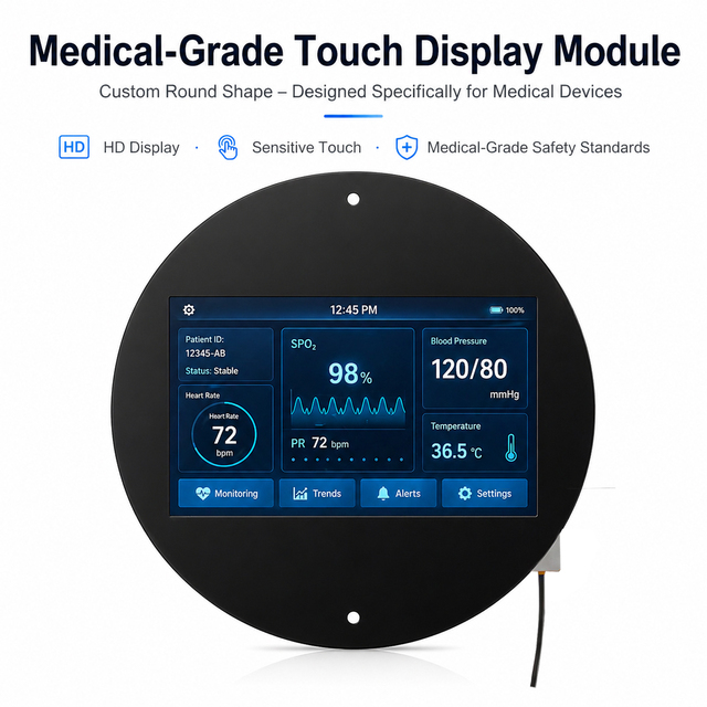 9 Inch Round IPS LCD Capacitive Touch Screen Custom Touch Display Module for Industrial Medical Equipment