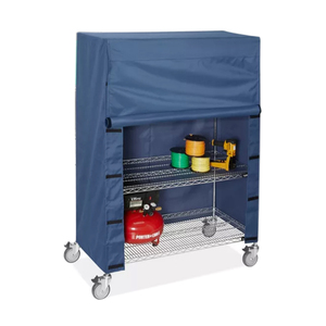 Useful Blue Trolley Cart Cover 60x24x72'' Fabric Mobile <b>Shelving</b> Cover for Multiple Occasions China - Product Image 1