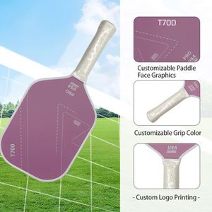ไม้พายพิคเคิลบอลคาร์บอนไฟเบอร์ T700 แบบปรับแต่งได้ รุ่นออฟเซนซีฟ สีมาการอง ดีไซน์มินิมอล ผู้หญิงชื่นชอบ มีบริการ OEM - Product Image 5