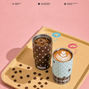 Gobelet à café rétro 540 ml en acier inoxydable 304, isotherme sous vide, avec couvercle rabattable et sangle de poignet, idéal pour les activités quotidiennes en extérieur - Product Image 3
