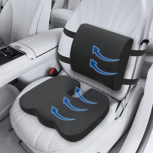 Oreiller de soutien dorsal ergonomique avec sangle réglable en mousse à mémoire de forme <span class=keywords><strong>coussin</strong></span> <span class=keywords><strong>lombaire</strong></span> de bureau à domicile pour siège de voiture et chaise - Product Image 4
