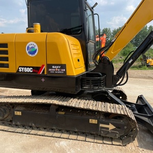Excavatrice SANY SY60 d'occasion à 95% neuve, faible nombre d'heures de fonctionnement, excavatrice sur chenilles CE/EPA, mini-excavatrice SANY SY60 de 6 tonnes à vendre - Product Image 4