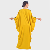 Hochwertige, atmungsaktive, bestickte, locker sitzende Boubou Femme Afrikanische Dashiki Maxi-Robe mit langen Fledermausärmeln für muslimische Frauen