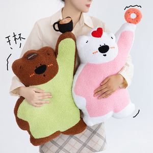 หมอนตุ๊กตาหมีกาแฟ OEM/ODM - ปรับแต่งสีและลวดลายได้ ตุ๊กตาหมีพร้อมแก้วกาแฟแบบสั่งทำพิเศษสำหรับเป็นของขวัญ - Product Image 4