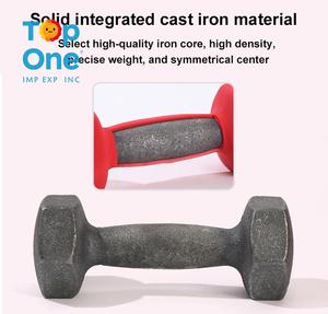 TopOne personnalisé entraînement Fitness poids équipement de gymnastique 0.5-10kg ensemble haltères hexagonaux en fonte - Product Image 4