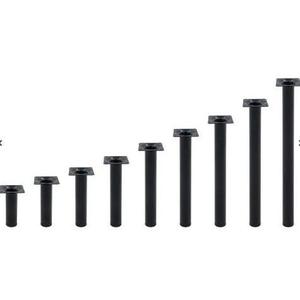 PIE DE METAL NEGRO 10 CM Patas de muebles versátiles para sillas Mesas Gabinetes y más para comedor Cocina y uso hospitalario REF.10 - Product Image 1