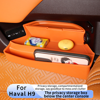 Boîte de rangement dissimulée en silicone sur mesure pour console centrale inférieure, plateau organisateur intérieur pour accessoires de voiture Haval H9