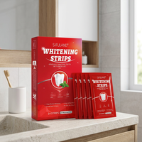 Bandes blanchissantes pour les dents, sans danger pour l'émail, kit 7 jours, conception anti-dérapante, 14 bandes, 7 traitements