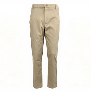<span class=keywords><strong>Pantaloni</strong></span> Sportivi Casual da Uomo <span class=keywords><strong>in</strong></span> <span class=keywords><strong>Cotone</strong></span> Puro 100% Leggeri <span class=keywords><strong>con</strong></span> <span class=keywords><strong>Vita</strong></span> Elastica, Taglio Dritto, Colore Kaki - Liquidazione Stock - Product Image 1
