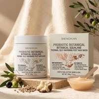 Masque pour les pieds auto-chauffant à base de plantes fermentées avec squalane, soin hydratant en profondeur et adoucissant pour les pieds et les talons secs OEM ODM