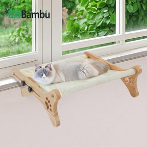 WDF moderno in legno gatto finestra posatoio regolabile distanza robusto mensole a parete letto nido per animali domestici forniture mobili per gatti amaca - Product Image 1