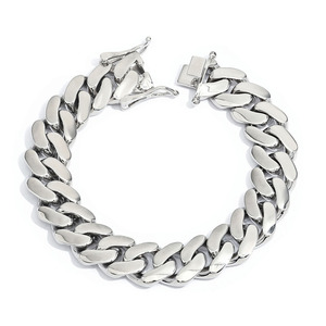 Statement Urban Streetwear GRA Moissanite Cuban Bracelets S925 Silver Iced Out Micro Pave Curb Interlocking Wrist Ice <b>Men</b> - Product Image 3