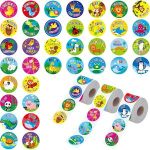 Autocollant d'encouragement de récompense d'enseignant espagnol de motivation Espanol dans 36 conceptions animales pour des professeurs, utilisation de salle de classe - Product Image 1