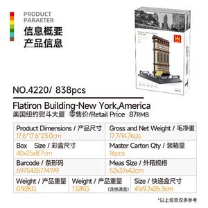 Landmark Flatiron Building <span class=keywords><strong>New</strong></span> <span class=keywords><strong>York</strong></span> Architectural Puzzle Block Modelo Construcción Juguete para 5 a 7 años Material de PC - Product Image 3