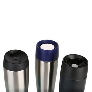 Custom Logo 15Oz <b>Double</b> <b>Wall</b> Vacuum Insulated Modern Stainless Steel Slim Travel <b>Mug</b> With Lid for Coffee & Tea - Product Image 3