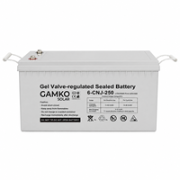 Batterie solaire au gel plomb-acide 12V 250AH à longue durée de vie pour une large gamme d'applications solaires