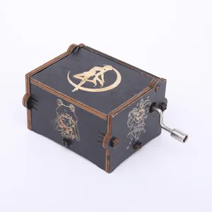 Music Box Wood Black Wooden Custom Music Box For Sailor Moon Manufacturer Musical Gift Box