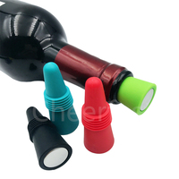 Bouchons de bouteille de vin en Silicone, plusieurs couleurs, pièces, fermeture de bouteille de vin, bouchon conique, réutilisable