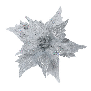 Red <b>Gold</b> Silver Artificial Flowers <b>Christmas</b> <b>Tree</b> Decoration Artificial Flower Golden Poinsettia Glitter <b>Christmas</b> Flowers - Product Image 5
