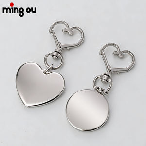 Portachiavi a Forma di <span class=keywords><strong>Cuore</strong></span> Romantico per Regalo, Design per Sublimazione, Portachiavi in Metallo a Clip per San Valentino - Product Image 2