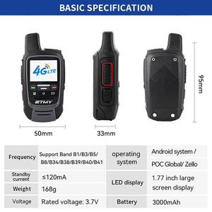 ET-A13 Portable 4G LTE PoC Radio Long Range Walkie Talkie Global Real PTT Platform Sim Card Public Network Radio - Product Image 5