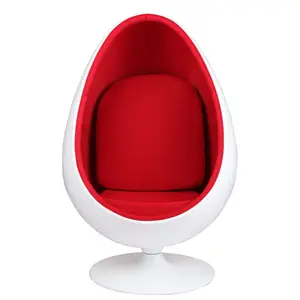 Mobili moderni sedia a pod ovale a forma di uovo in fibra di vetro girevole a buon mercato in piedi per adulti