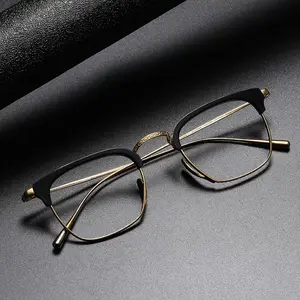 2023 модные толстые титановые прямоугольные дизайнерские очки ручной работы, оптические очки большого размера, очки по рецепту F