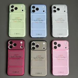 Coques de téléphone en TPU transparent coloré à mailles respirantes, best-sellers de l'été de l'usine BAILI pour <span class=keywords><strong>iPhone</strong></span> <span class=keywords><strong>11</strong></span> PM/14 PRO/16 Plus/17 Pro Max - Product Image 1