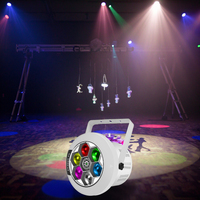 Six yeux d'abeille RGBW LED lumières mobiles tête secouante à commande vocale pour scène KTV Bar salle de bal avec atmosphère colorée