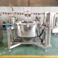 Wok de cuisson à agitation planétaire, chauffage vapeur/gaz/électrique, acier inoxydable 304, capacité 100-800L, contrôle intelligent, usage professionnel pour boulangerie