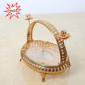 Plateau de rangement pour fruits en verre européen de luxe, trois/quatre étages, pour fruits secs, collations, gâteaux, pour salon, table basse, hôtel - Product Image 4