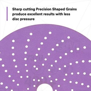 Quantity Mutil-hole Sandpaper Discs Purple Ceramic Aluminum Oxide Sand Paper Hook and Loop Sand Paper Disc for Car <b>Putty</b> - Product Image 3
