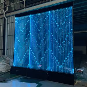 indoor floor standing bubble wall changing led <b>light</b> acrylic water bubble panel screen - Product Image 2