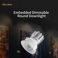 Spot encastré commercial en aluminium à LED, personnalisable en usine, dimmable AC, garantie 5 ans, pour centres commerciaux, résidences et hôtels