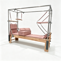Tour de Trapeze Pilates 3-en-1 en Chêne Commercial pour Cadillac Reformer, Rééducation Professionnelle, Correction de la Posture de la Colonne Vertébrale, Vente en Gros
