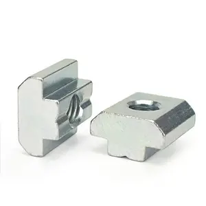Customized Aluminium Sliding Hammer Head Nut Profiles Slide Zinc Plated Steel T Slot Nut