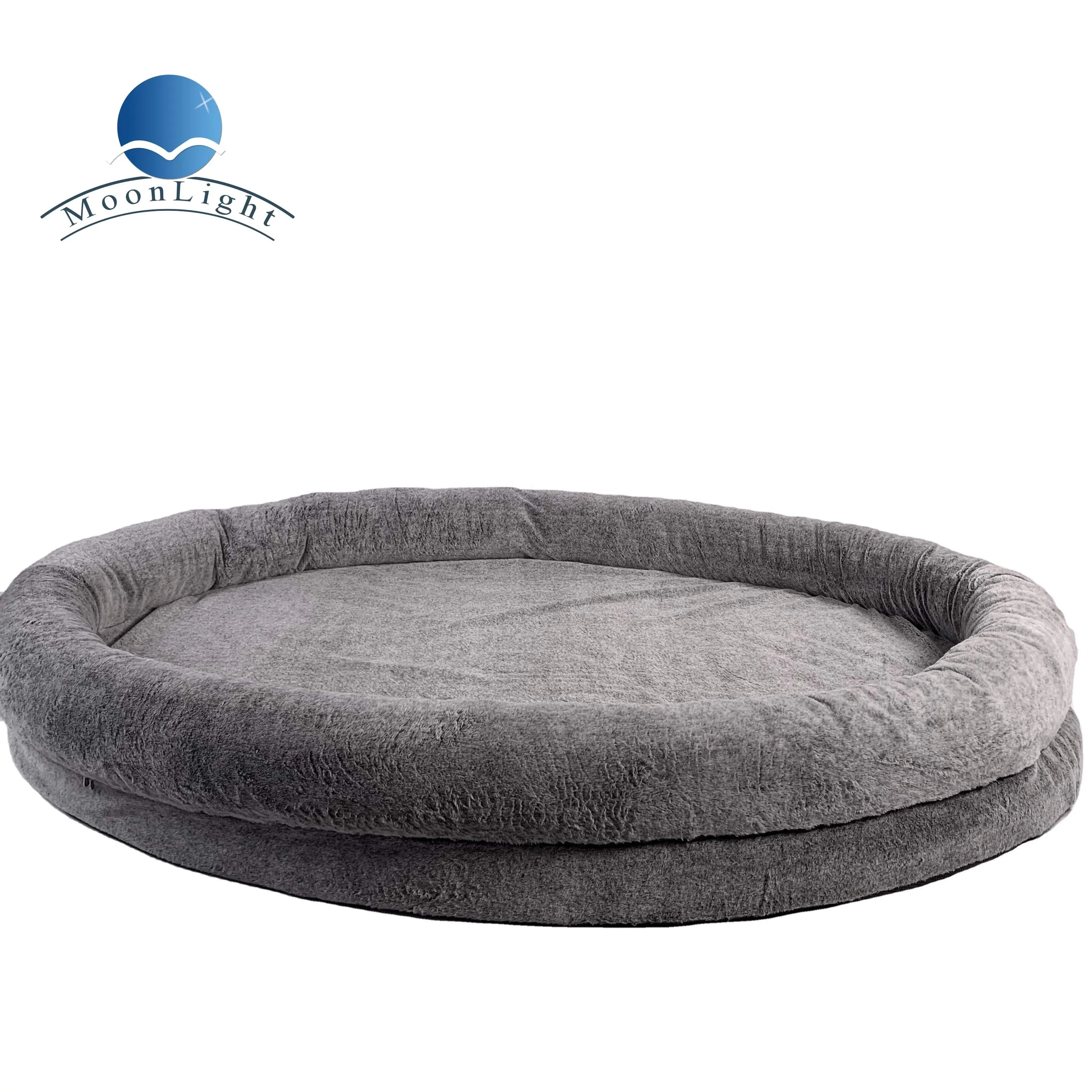 Waterproof Human Dog Bed Removable and Washable Cover Velvet Sofa Memory Foam Large Dogs Beds