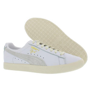 Zapatos Puma Clyde Base para Hombre Color: Blanco Puma/Marfil Escarchado/Dorado Puma 100% Auténticos - Product Image 5