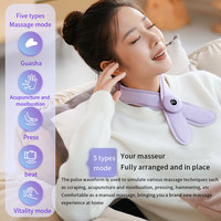 Masseur de cou portable pliable EMS avec impulsion électrique des artères et chauffage intelligent, batterie 2000 mAh