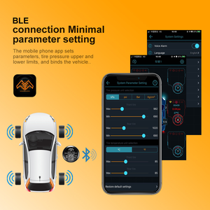 Malide TPMS Sensor TPMS Universal para coche personalizable BT 5,0 nuevo inalámbrico 4 TPMS externo - Product Image 2