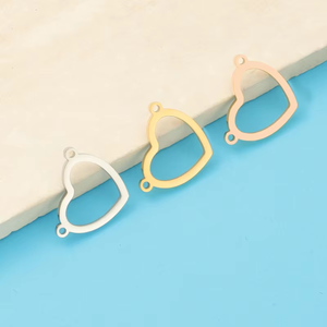 Minimalista moda corazón encanto collar joyería venta al por mayor impermeable Acero inoxidable oro hueco corazón colgante collar para regalo - Product Image 6