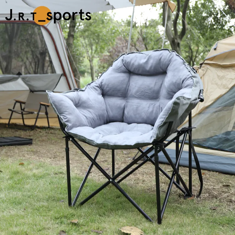 Heavy Duty Folding Chair Arm Chair Oversized Fully Padded Camping Chair