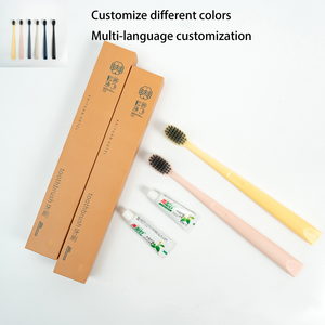 Cepillo de dientes desechable para hotel, venta al por mayor, logotipo personalizado, respetuoso con el medio ambiente, mango de PP, kit de viaje con juego de pasta de dientes - Product Image 4