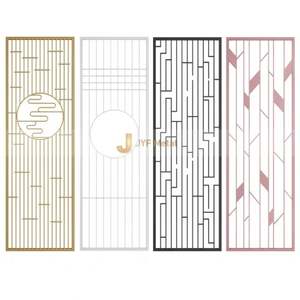 LL52 Vente directe usine Panneau de séparation en acier inoxydable poli miroir doré, taille personnalisée pour villas et résidences de luxe - Product Image 3