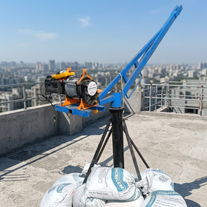 Minigrúa de Techo para Elevación de Materiales en Construcción, Sistema Eléctrico de Elevación con Carretilla, Manejo Seguro de Hormigón, Motor 300 - Product Image 4