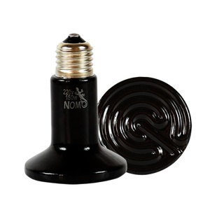 Lámpara de calor de cerámica infrarroja NOMOYPET, Bombilla de calor de reptil negro, calentador de mascotas sin emisor de luz para gallinero, lagarto, criador - Product Image 2